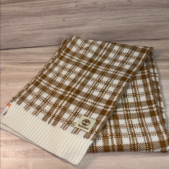 Timberland Accessories - Timberland Brown and White Checkered Accent Scarf